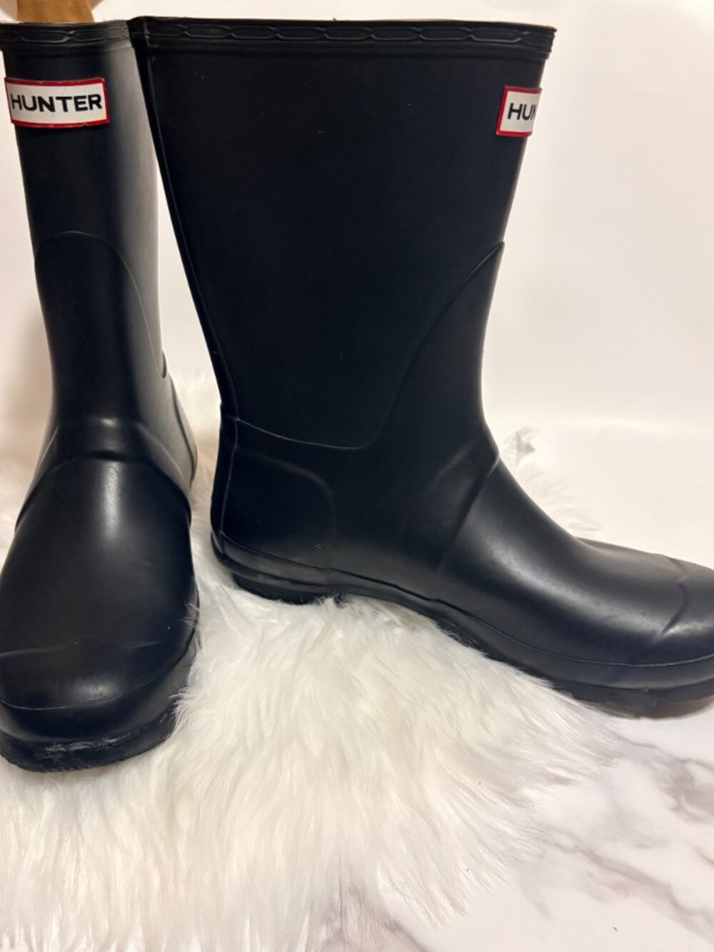 Hunter Original Tall Black Rain Boots Women's Rubber Wellington Boots Size 10 - Picture 4 of 9